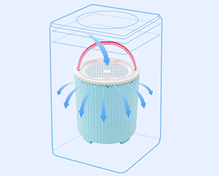 共享洗衣機的單向水流結(jié)構(gòu)圖